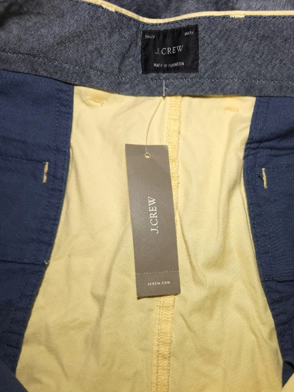 NWT J Crew Yellow 34 Shorts 5” Inseam Cotton Resort Beach Golf Work Reimagined